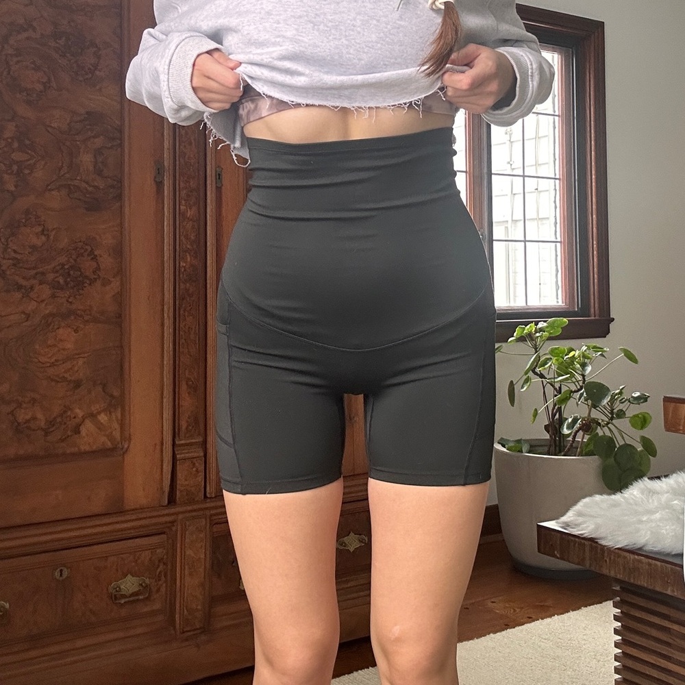 High-Waisted Bundle of Maternity Biker Shorts